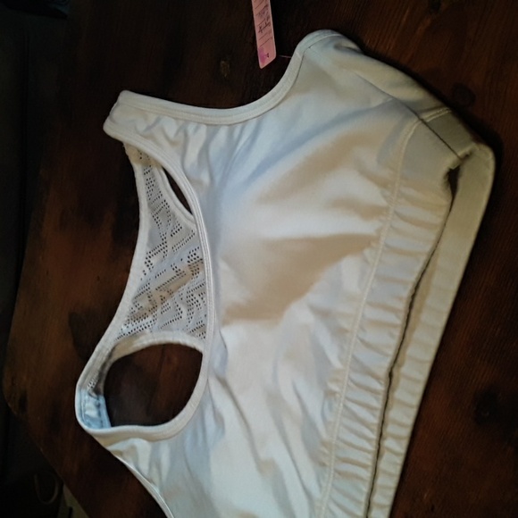 ZYIA Active XL White Padded Sports Bra Comfy Boho Detail Racerback - Picture 3 of 13